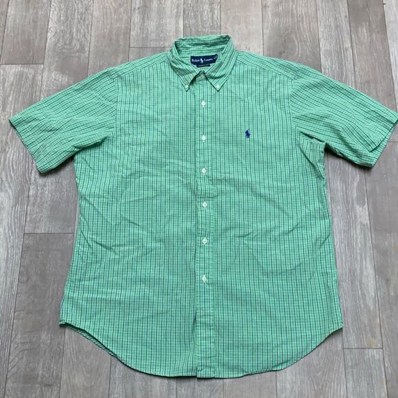 Mens Polo‎ Ralph Lauren Classic Fit Plaid Button Down Casual Dress Shirt - Picture 1 of 6